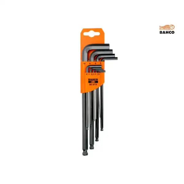 Bahco BE-9770 Metric Long Ball End Hex L-Key Set BAH9770