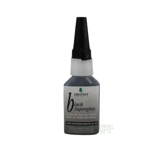 Black Superglue - 20g - Chestnut Products CHES-BLA-GLU - Glue