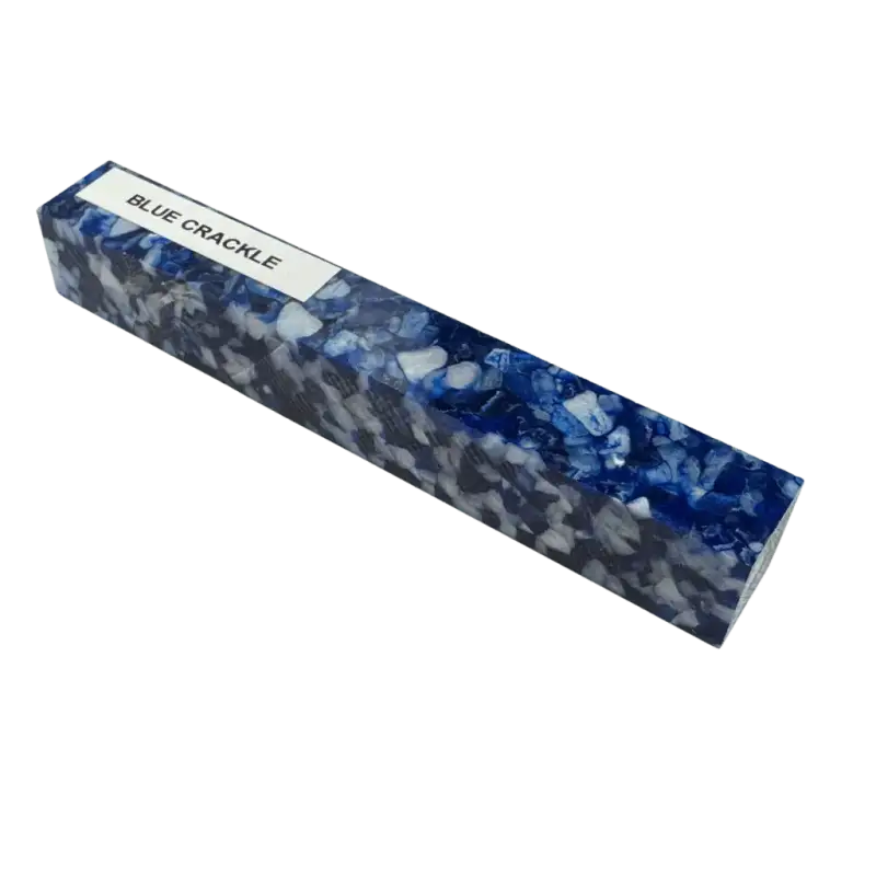 Blue Crackle Kirinite Pen Turning Blank - Kirinite Pen Blanks