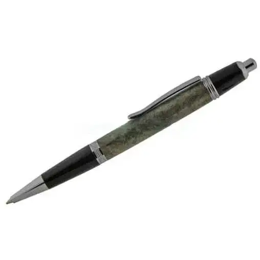 Cerra Click Pen Kit - Chrome & Black - Pen Turning Kits