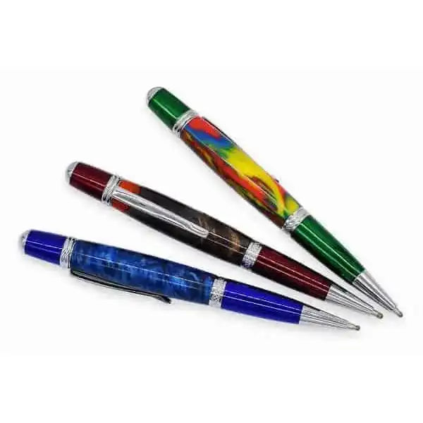 Chrome & Red Cerra Pen Kit cr-red-cerra