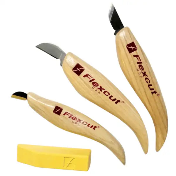 Flexcut 3 Piece Chip Carving Set - KN115 Flex-KN115