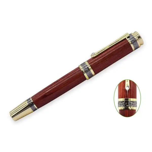 Gold & Black Titanium New Majestic Rollerball Pen Kit RZ-RP516#-GBWB - Pen Kit
