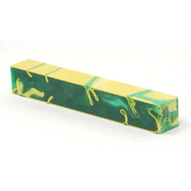 Green Bay - Acrylic Kirinite Pen Blank - Kirinite Pen Blanks
