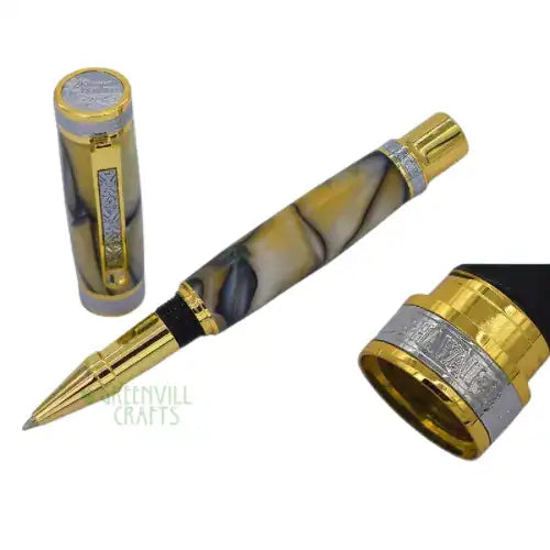 Hawaiian Love Fountain Pen Kits HAWAII-GC-FP - Gold & Chrome - Pen Turning Kits
