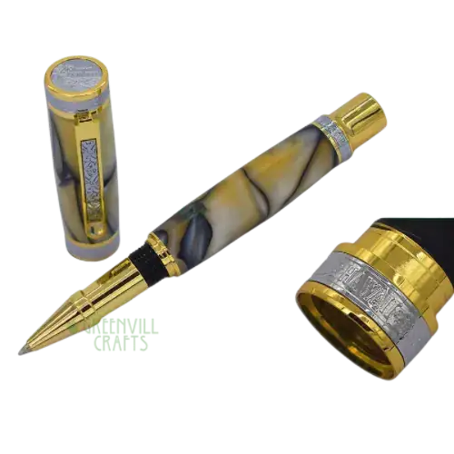 Hawaiian Love Fountain Pen Kits - Gold & Chrome - Pen Turning Kits