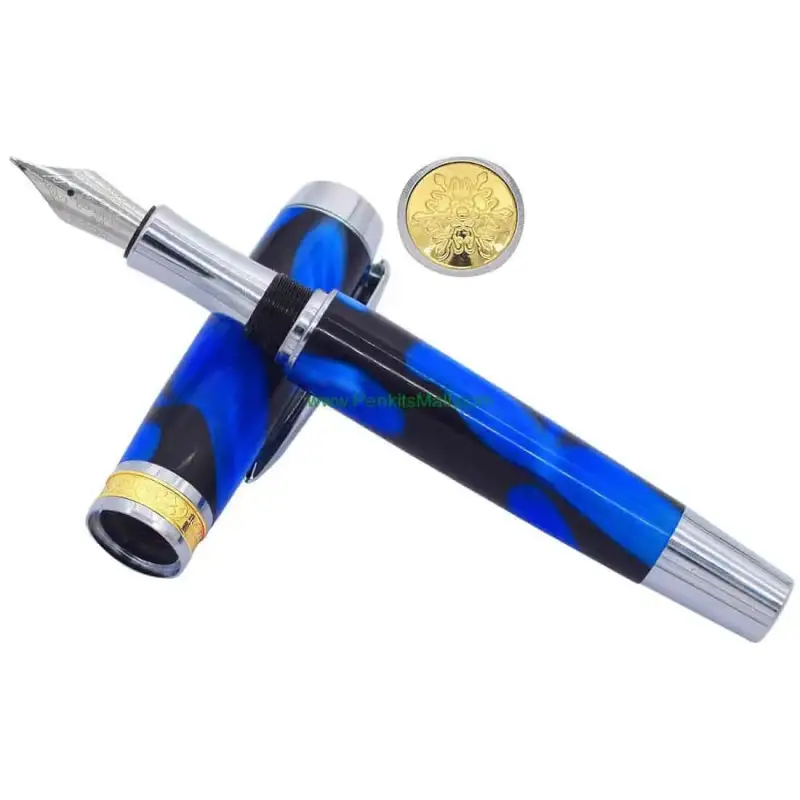 Large Jr Gentleman Fountain Pen (new style) - Chrome - Large Jr Gent Pen Kits