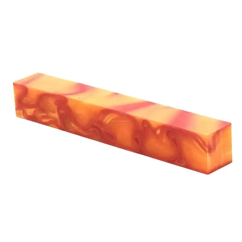 Orange Sunspot (Orange/Red) - Kirinite Pen Blank - Kirinite Pen Blanks