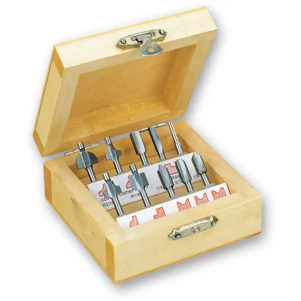 Proxxon 10 Piece Router Bit Set 3.2 mm Shank P-29020