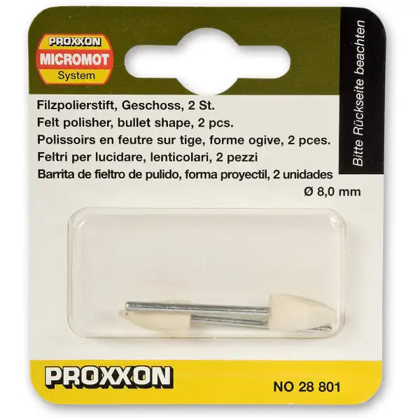 Proxxon Bullet Felt Polisher (2 Pack) 28801 P-28801