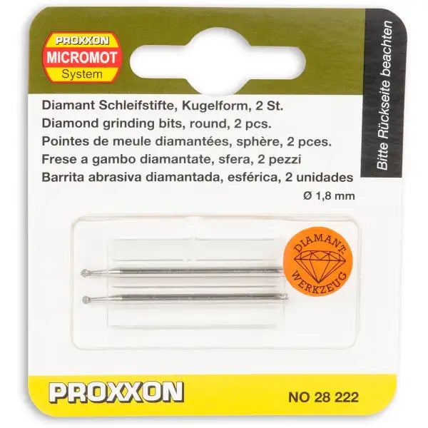Proxxon Diamond Grinding Bits X 2 1.0Mm