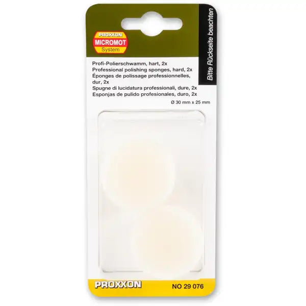Proxxon Hard White Polishing Sponges (2 Pieces) P-29076