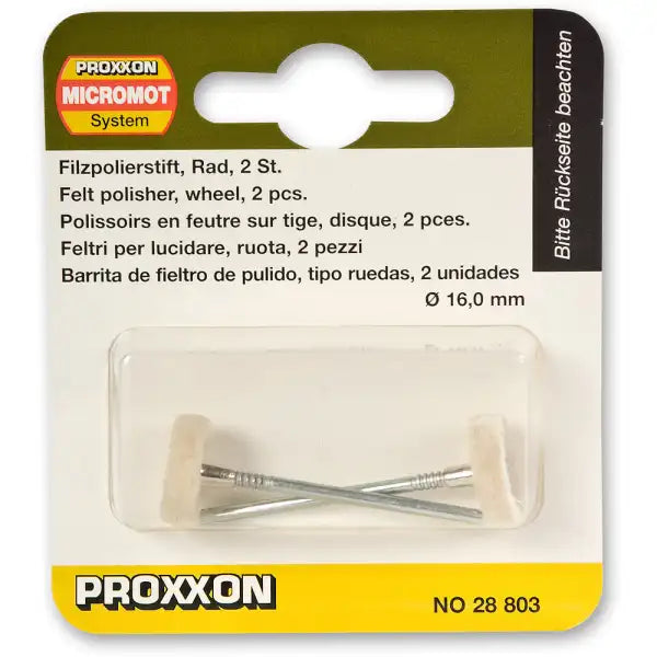 Proxxon Wheel Felt Polisher (2 Pack) 28803 P-28803
