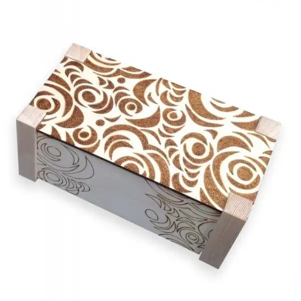 Rectangular Flat Pack Wooden Box - Pyrography Project