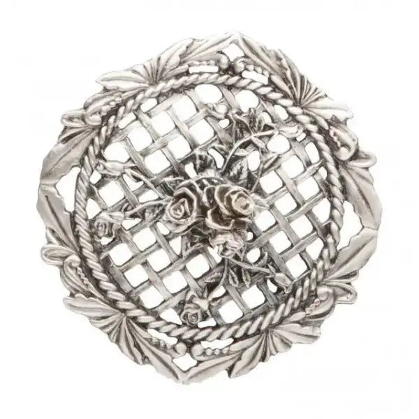 Rose Topped - Perforated Decorative Pewter Lid (Potpourri) RS-PL18 - craft kits