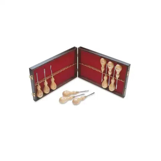 Set of 12 Micro Woodcarving Tools - Robert Sorby (512) RS-MIC-SKW-SET