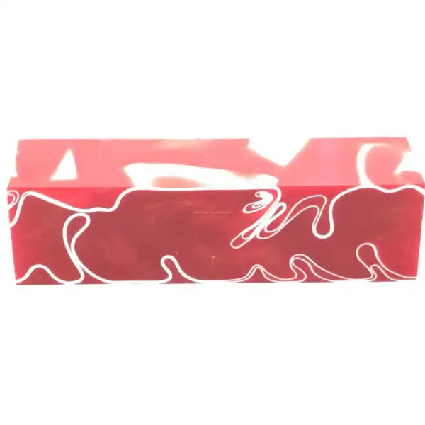Strawberry & Cream - Acrylic Kirinite Pen Blank 5060592530595 - Kirinite Pen Blanks