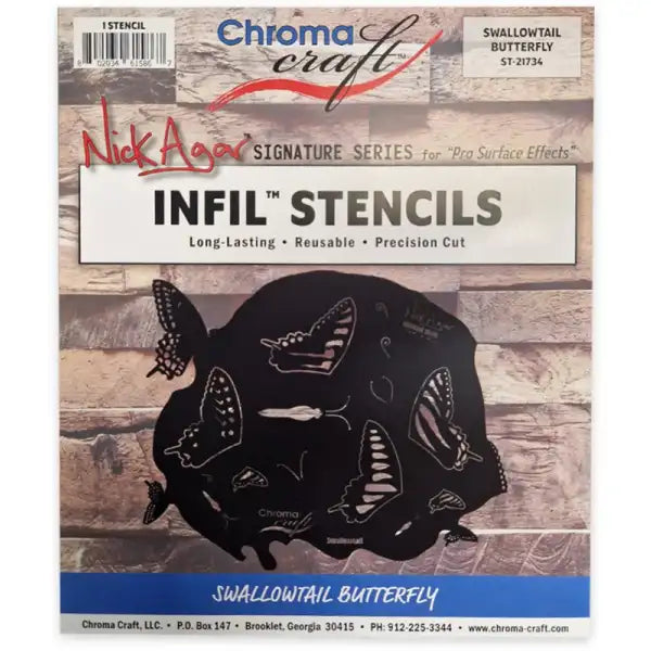 Swallowtail Butterfly Infil Stencil Set CRAFT-STISWT