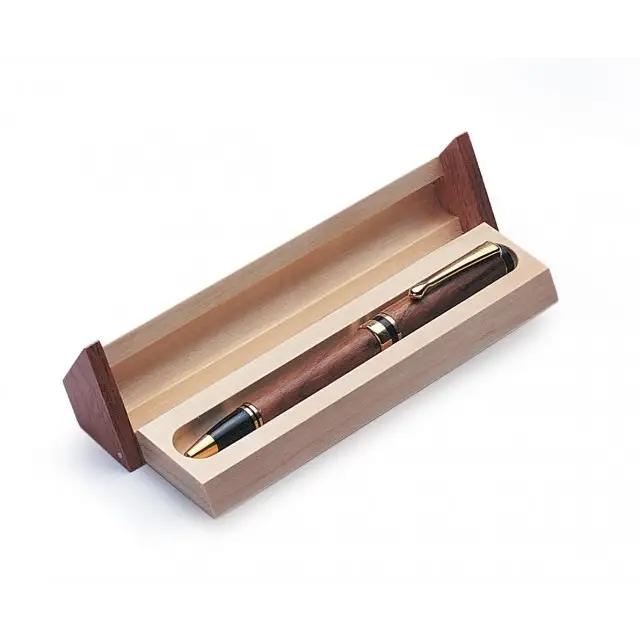 Triangular Wooden Pen Box
