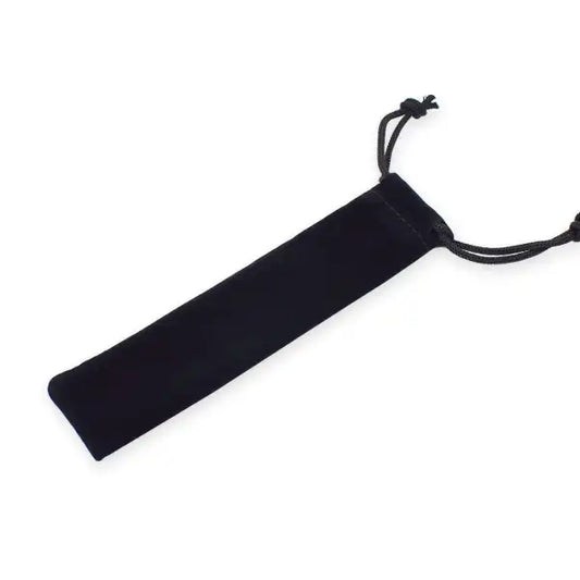 10 pack Velvet Drawstring Pen Pouches - Black - Pen Cases