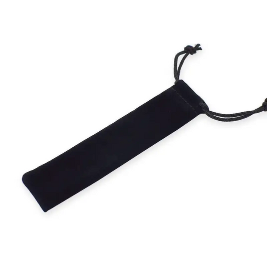 10 pack Velvet Drawstring Pen Pouches - Black - Pen Cases