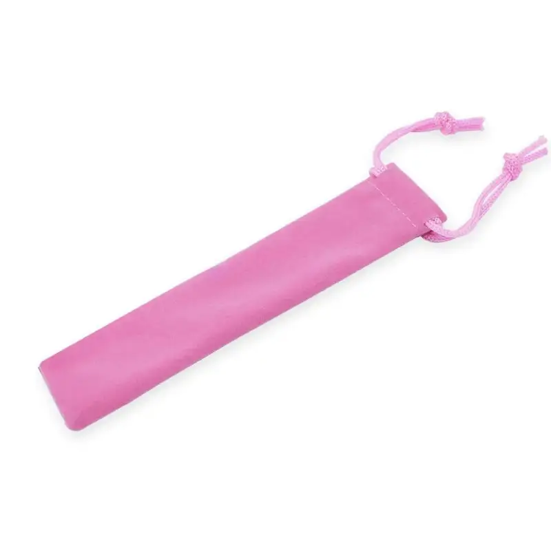 10 pack Velvet Drawstring Pen Pouches - Pink - Pen Cases