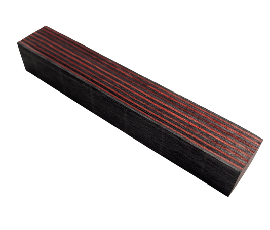 Red & Black Frogwood Pen Blank Frogwood production has ceased. Once our blanks have sold there will be no more.
