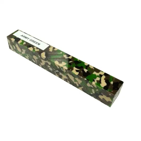 Army Green Kirinite Pen Turning Blank KIR-PB-ARM-GRE - Kirinite Pen Blanks