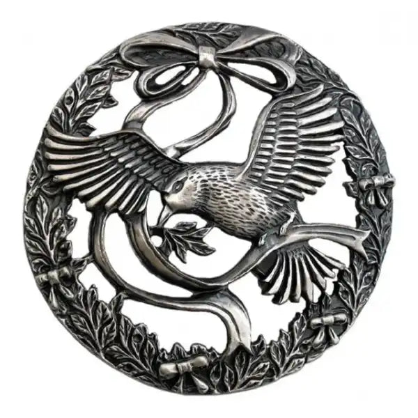 Bird & Bow - Decorative Pewter Lid (Potpourri) RS-PL11 - craft kits