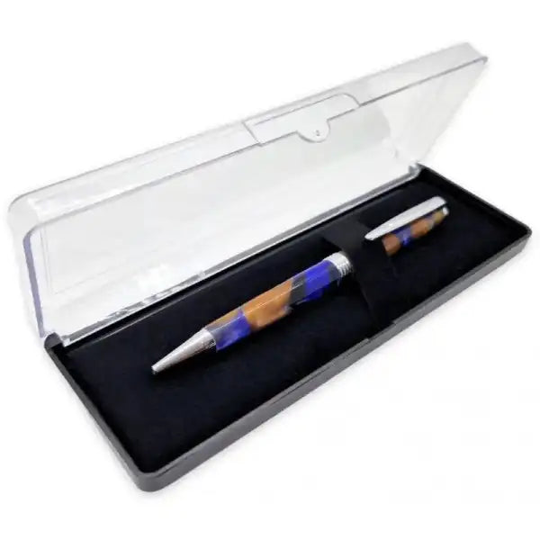 Black Felt & Clear Plastic Lid Pen Box CRAFT-3PKBOX