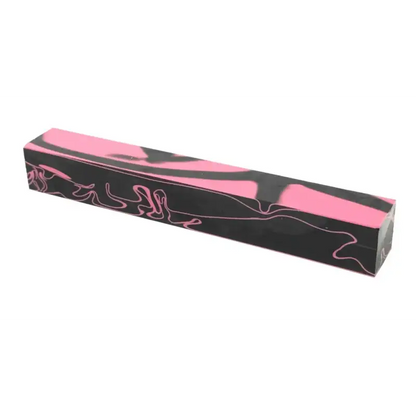 Black & Pink Swirls (Pink Panther) - Acrylic Kirinite Pen Blank - Kirinite Pen Blanks