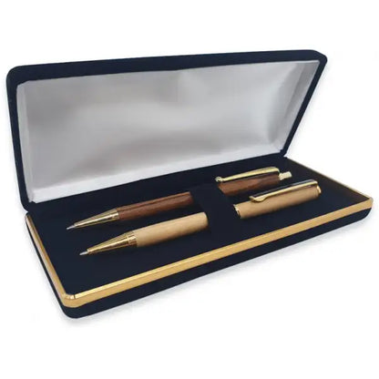 Black Velvet Double Pen Box - Pen Box