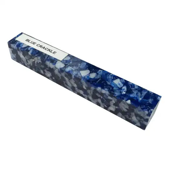 Blue Crackle Kirinite Pen Turning Blank KIR-PB-BLU-CRA - Kirinite Pen Blanks
