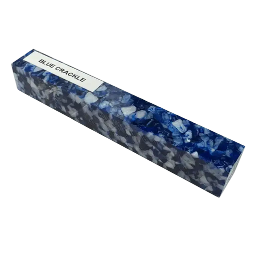 Blue Crackle Kirinite Pen Turning Blank - Kirinite Pen Blanks