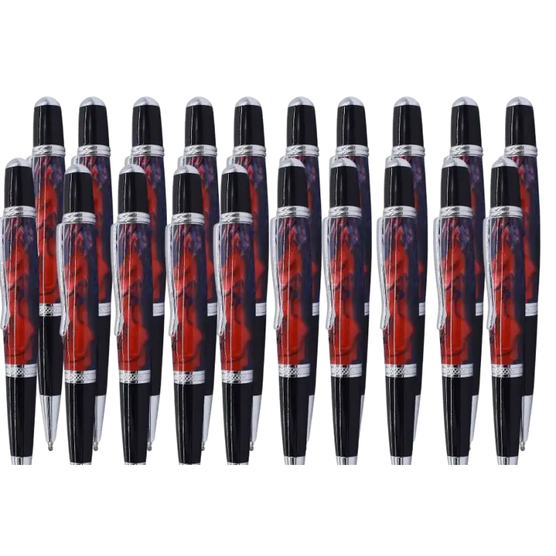 Cerra Pen Kit - Chrome & Black - PACKS - 20 - Pen Kit