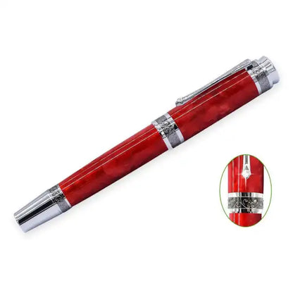 Chrome & Black Titanium New Majestic Fountain Pen Kit MAJESTIC-F-CBWB - Pen Kit