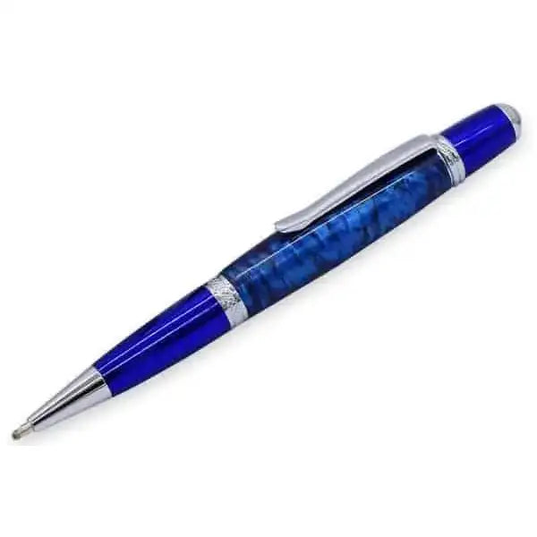 Chrome & Blue Cerra Pen Kit