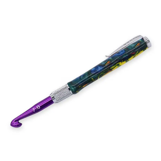 Chrome & Colour Crochet Hook Kit (Knurled) - Project Kit