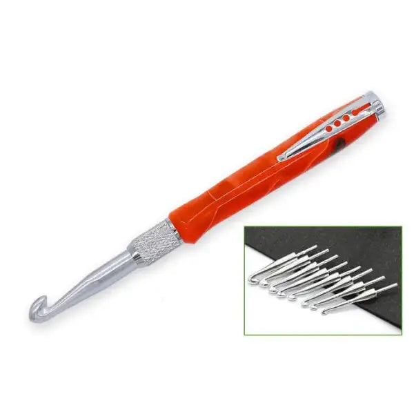 Chrome Crochet Hook Kit (Knurled)