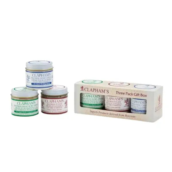 Clapham’s Three Pack Leather Dressing Gift Box CRAFT-CLAP-BWLD