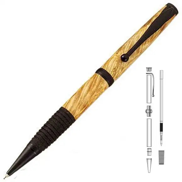 Comfort Black Enamel Twist Pen Kit - Pen Kit