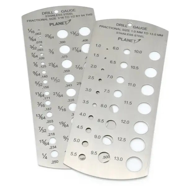 Drill Gauge 2 Piece Set Metric and Imperial