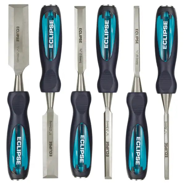 Eclipse Tools Through Tang 6 Piece Chisel Set (1/4’’ 3/8’’ 1/2’’ 3/4’’ 1’’ 1 1/4’’) TT-BEWC6BCE
