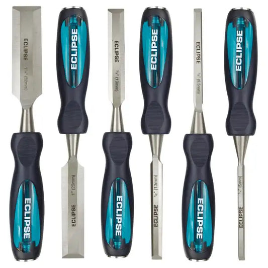 Eclipse Tools Through Tang 6 Piece Chisel Set (1/4’’ 3/8’’ 1/2’’ 3/4’’ 1’’ 1 1/4’’) TT-BEWC6BCE