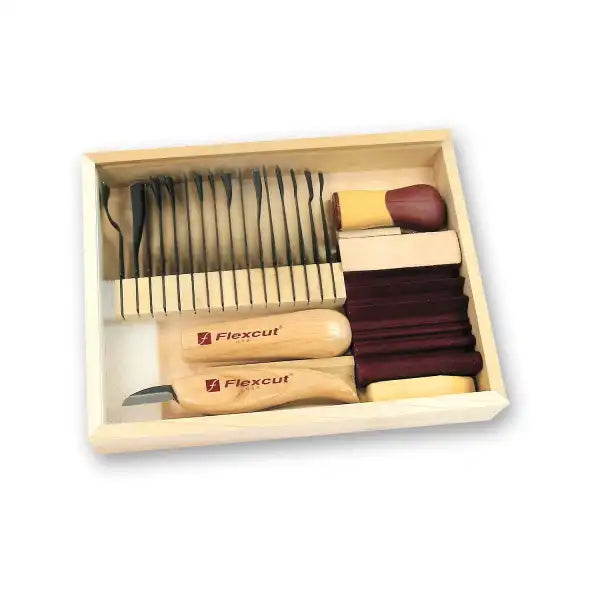 Flexcut 21 Piece Deluxe Starter Set SK108 FLEX-SK108