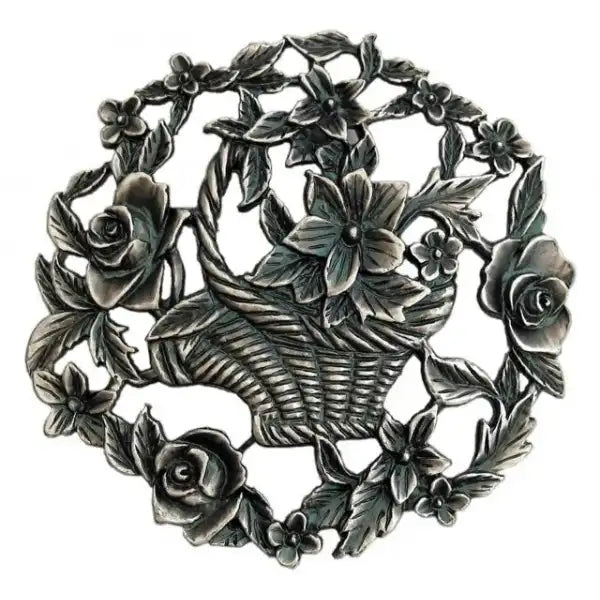Flower Basket - Decorative Pewter Lid (Potpourri) RS-PL5 - craft kits