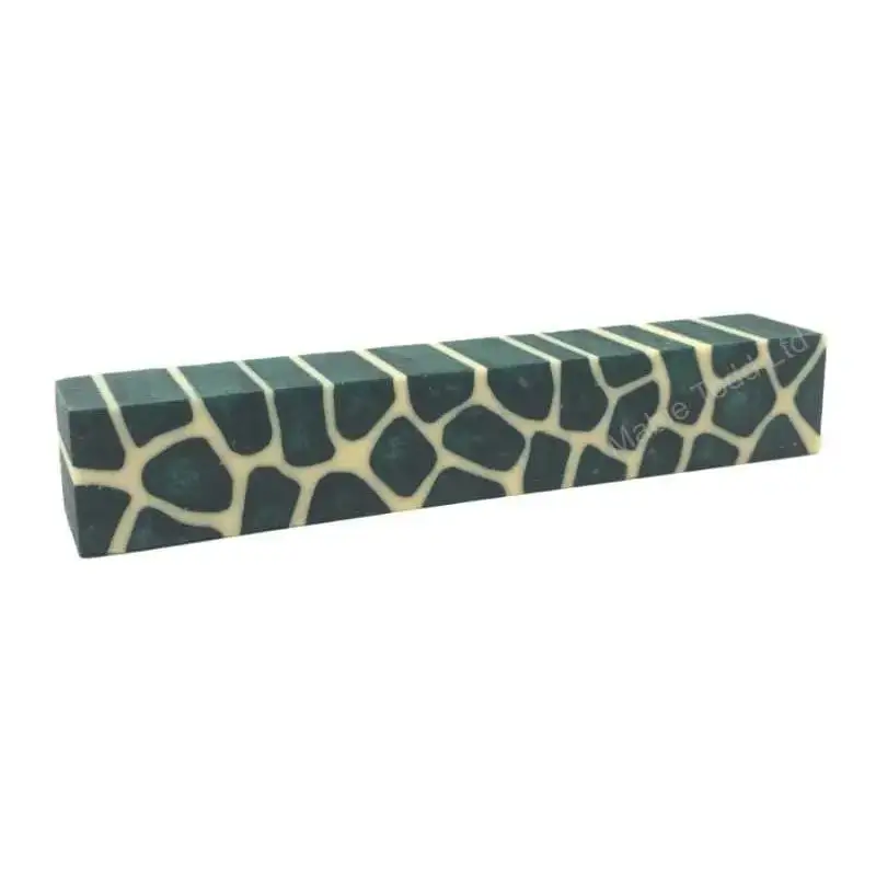 Giraffe & Zebra Pen Blanks - Emerald Green Giraffe - Pen Blanks