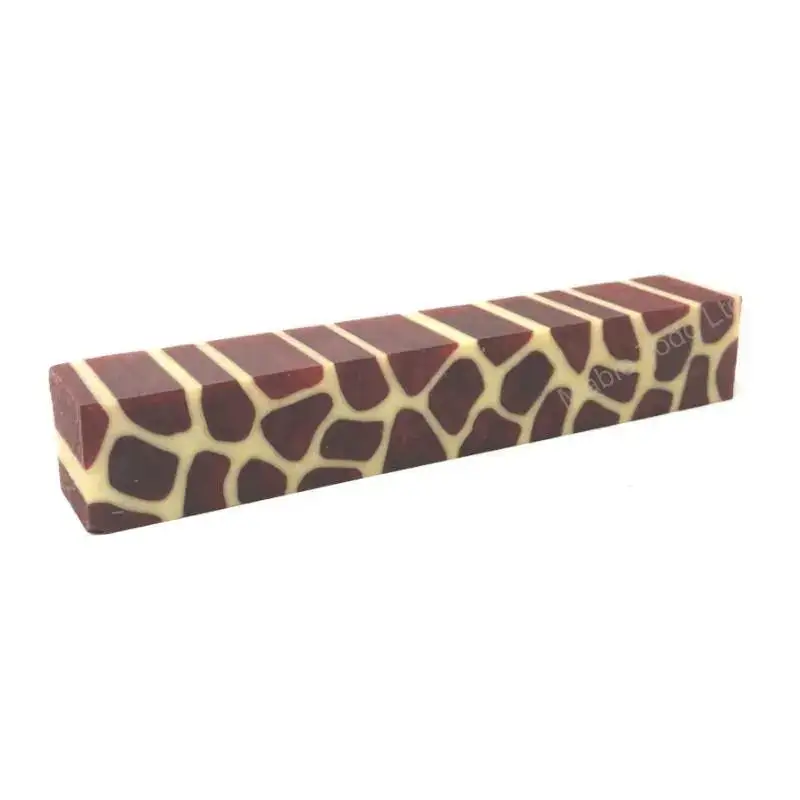 Giraffe & Zebra Pen Blanks - Ruby Red Giraffe - Pen Blanks