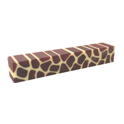 Giraffe & Zebra Pen Blanks - Ruby Red Giraffe - Pen Blanks
