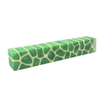Giraffe & Zebra Pen Blanks - Slime Green Giraffe - Pen Blanks